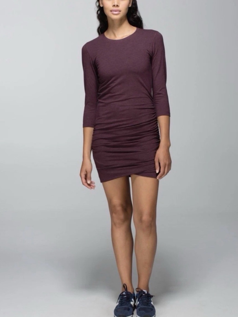 Lululemon Bodycon ruched Plum  Mini Dress